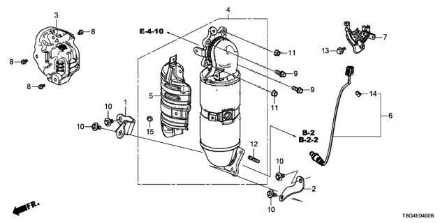 2018 Honda Civic Cover Comp,Exhaus Diagram for 18120-5AA-A00