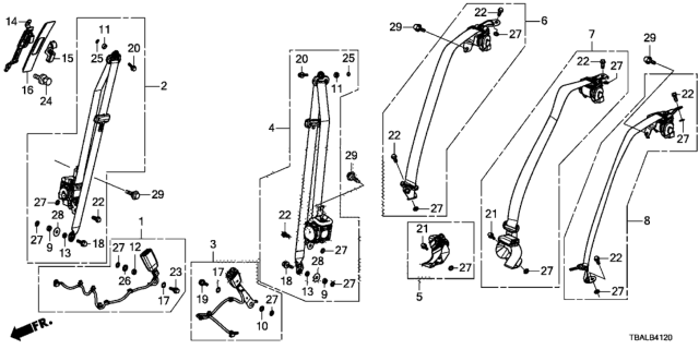 2020 Honda Civic Outer Set L (Type V) Diagram for 04818-TBA-A02ZD