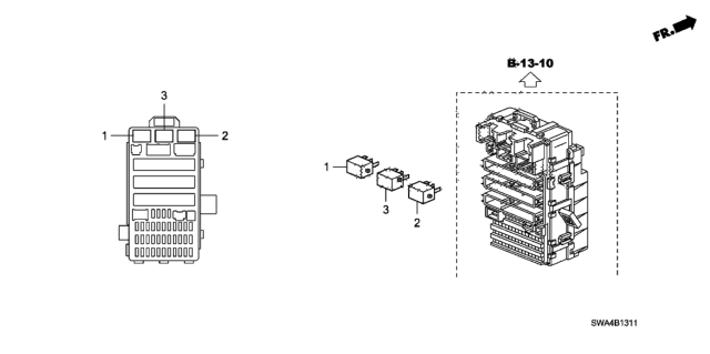 2008 Honda CR-V Control Unit (Cabin) Diagram 2