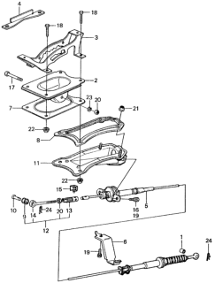 1982 Honda Civic 4 Door ** (1500) KH HMT Select Lever Control Diagram