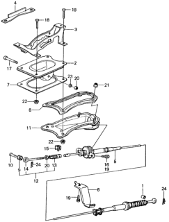 1983 Honda Civic Select Lever Control Diagram