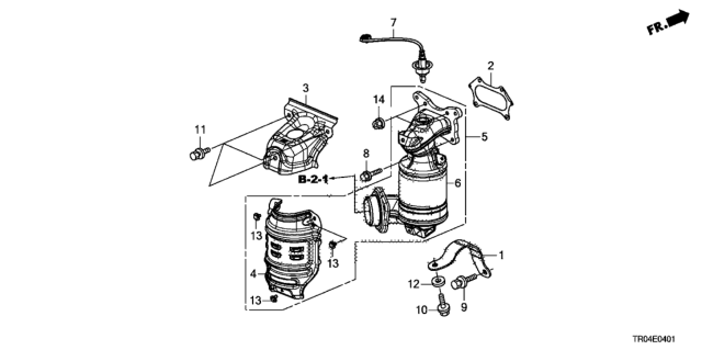 2012 Honda Civic Converter (2.4L) Diagram