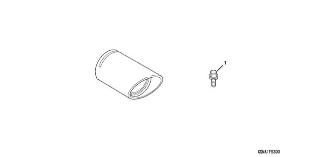 2011 Honda Civic Exhaust Finisher (Chrome) Diagram