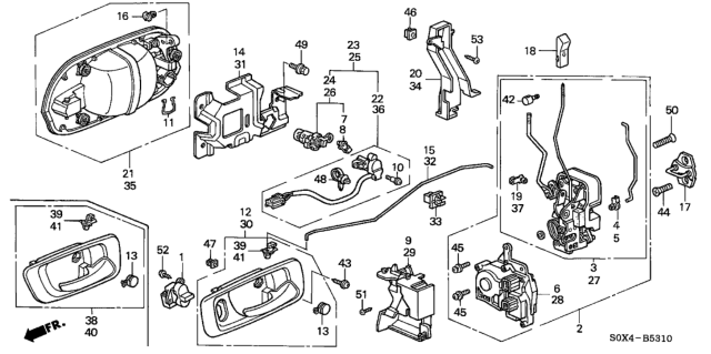 2000 Honda Odyssey Front Door Locks Diagram