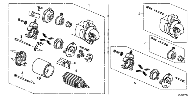 2013 Honda Accord Starter Motor (Mitsuba) (L4) Diagram