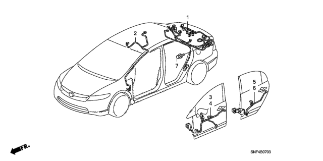 2009 Honda Civic 4 Door GX KA 5AT Wire Harness Diagram 4