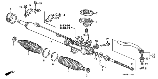 2008 Honda Pilot P.S. Gear Box Diagram