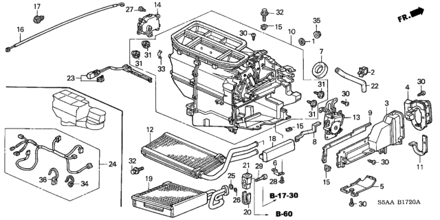 2004 Honda Civic Heater Unit Diagram