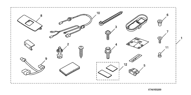 2010 Honda Accord 2 Door EX KA 5MT HFL Attachment Kit Diagram