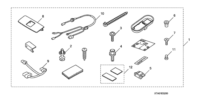 2008 Honda Accord HFL Attachment Kit Diagram