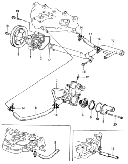 1981 Honda Civic Water Pump - Thermostat Diagram