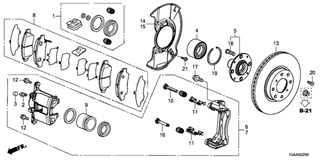 2019 Honda Fit Front Brake Diagram