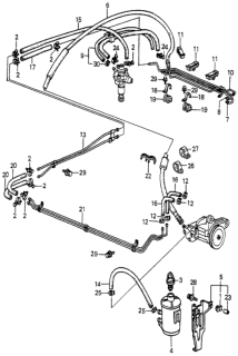 1985 Honda Accord 3 Door LX KH 4AT P.S. Oil Tank Diagram
