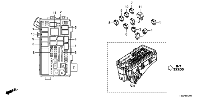 2020 Honda Civic Control Unit (Engine Room) Diagram 2