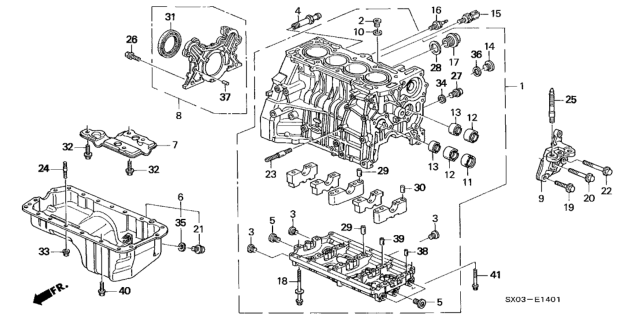 1998 Honda Odyssey Plate, Baffle Diagram for 11221-PAA-A00