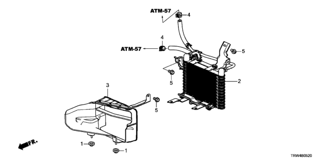 2018 Honda Clarity Plug-In Hybrid ATF Cooler Diagram