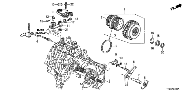 2013 Honda Civic AT Starting Clutch Diagram