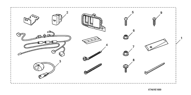 2011 Honda Accord Switch Assy. Diagram for 08E10-TA0-1M035