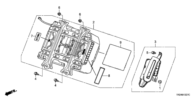 2012 Honda Civic Box Assy, Battery Diagram for 1D100-RW0-C05RM