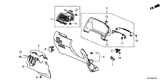 2017 Honda Pilot Cover Assy., Driver (Lower) *YR507L* (SHADOW BEIGE) Diagram for 77300-TG7-A01ZG