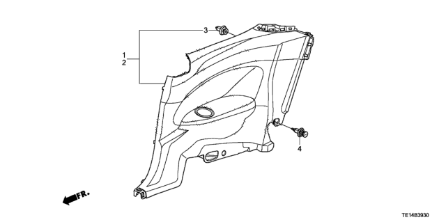 2012 Honda Accord 2 Door EX KA 5MT Side Lining Diagram