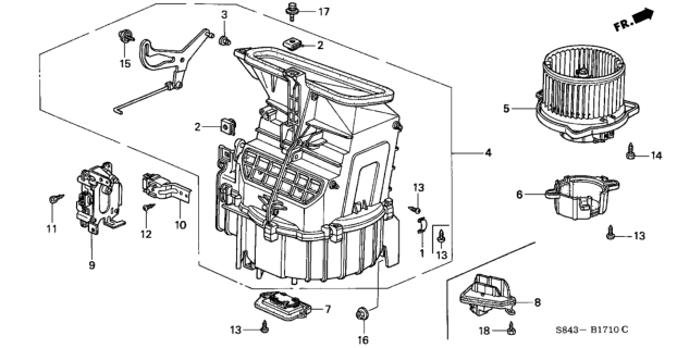 1999 Honda Accord Relay, Power (4P) Diagram for 79360-S84-A41