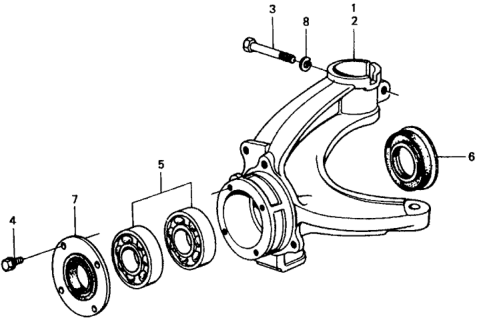 1979 Honda Civic Steering Knuckle Diagram