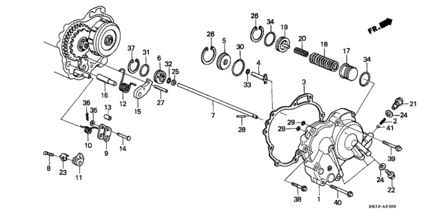 1991 Honda Civic 3 Door DX KA 4AT AT Right Side Cover Diagram