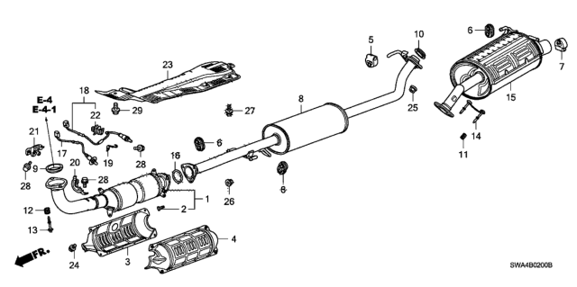 2009 Honda CR-V Sensor, Air Fuel Ratio Diagram for 36531-RZA-013