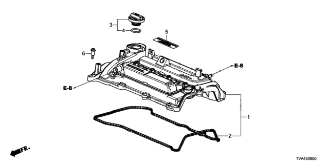 2021 Honda Accord Cylinder Head Cover Diagram