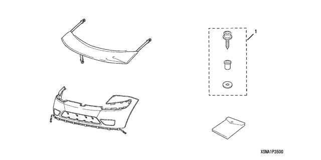 2006 Honda Civic Nose Mask (Full) Diagram for 08P35-SNA-100