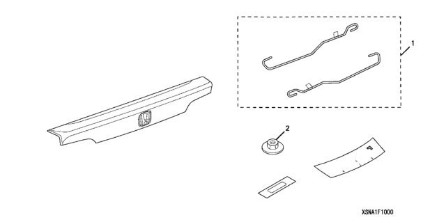 2010 Honda Civic 4 Door EX-L (NAVIGATION) KA 5MT Deck Lid Spoiler Diagram
