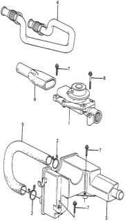 1985 Honda Accord 3 Door LX KA 4AT Air Suction Valve Diagram