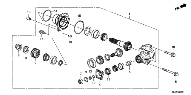 2019 Honda CR-V Transfer Assembly Diagram for 29000-5RG-000