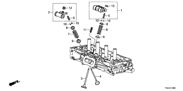 2014 Honda Accord Arm Assembly, Exhaust Rock Diagram for 14620-5A2-A00