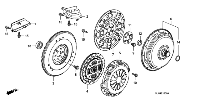 2007 Honda Fit 5 Door BASE KA 5MT Clutch - Torque Converter Diagram