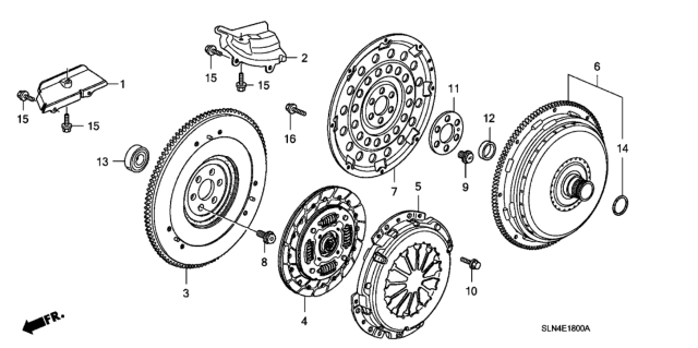 2008 Honda Fit Clutch - Torque Converter Diagram