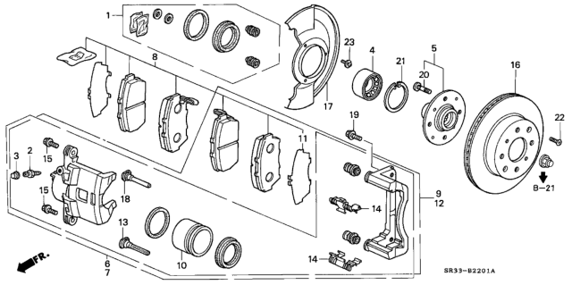 1994 Honda Civic Front Brake Diagram