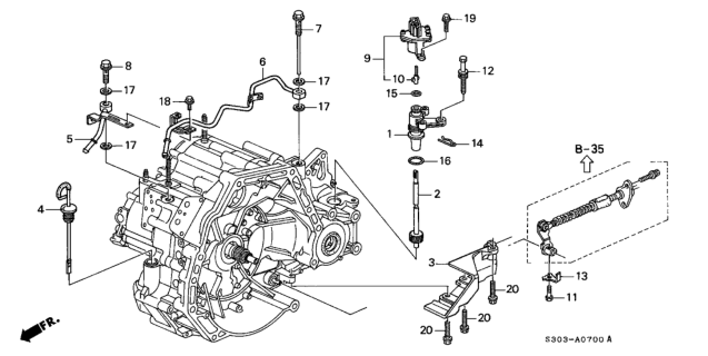 1997 Honda Prelude Holder, Control Wire Diagram for 24901-P5K-010