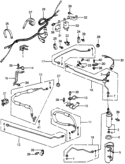 1984 Honda Accord Clip, Receiver Pipe Diagram for 38685-SA5-623