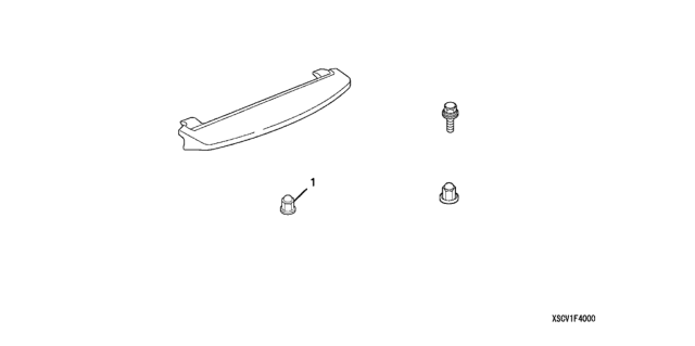 2007 Honda Element 5 Door LX (4WD) KA 5MT Rear Air Deflector Diagram