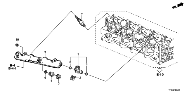 2012 Honda Civic Pipe, Fuel Diagram for 16620-R2E-L01