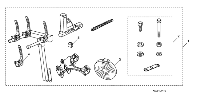 2016 Honda Pilot Bike Attachment (Hitch) Diagram