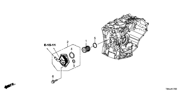 2019 Honda Civic 4 Door LX (HCM ENGINE/HDM CVT) KL CVT AT CVTF Warmer Diagram