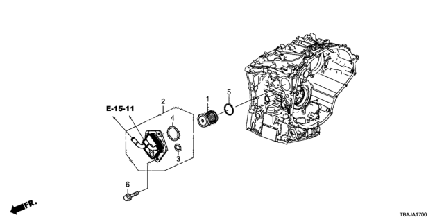 2019 Honda Civic AT CVTF Warmer Diagram