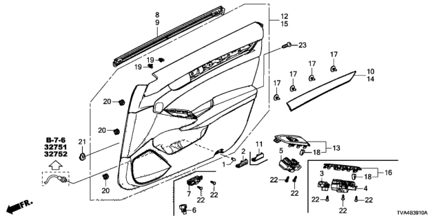 2021 Honda Accord LINING, R. FR. DOOR ASSY. (LOWER) *NH556L* (GRAYGE) Diagram for 83503-TVA-A61ZD