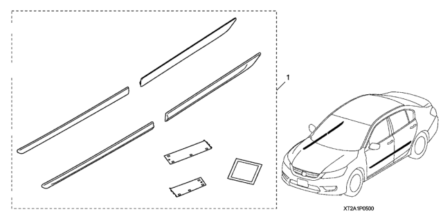 2017 Honda Accord BDY SD MOLD NH-788P Diagram for 08P05-T2A-131