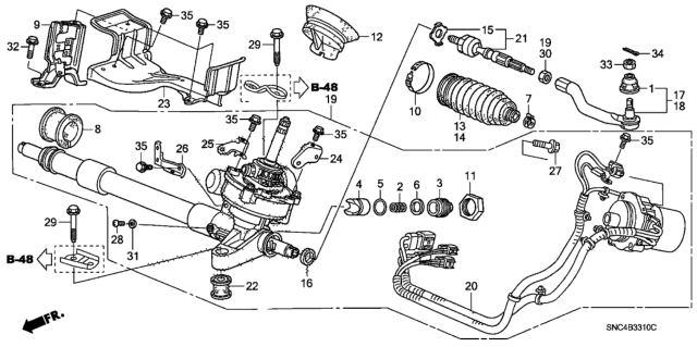 2006 Honda Civic P.S. Gear Box (EPS) Diagram