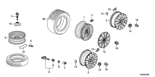 2012 Honda Accord Wheel Disk Diagram