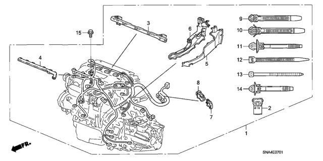 2008 Honda Civic Engine Wire Harness (2.0L) Diagram